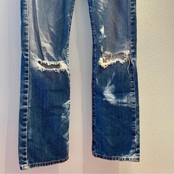 Abercrombie and Fitch vintage Erin distressed low rise blue jeans size 8 regular - Picture 4 of 12